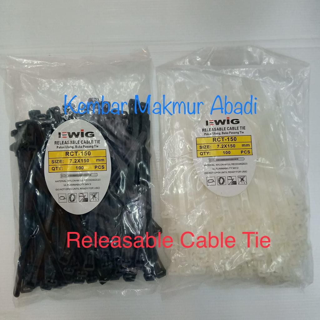 Kabel Ties Releaseable 7.2x150mm (15cm) / Kabel Ties Buka 15 cm / Ties 15cm Releasable