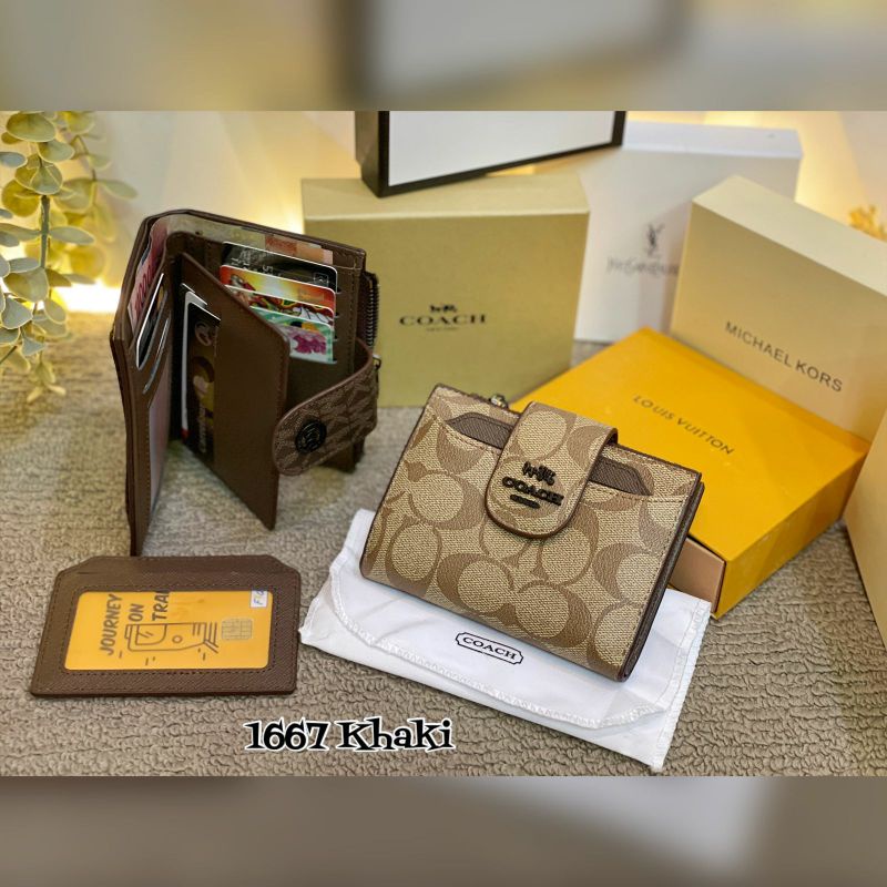 Dompet Pendek Wanita kartu Kancing Kode 166 No box