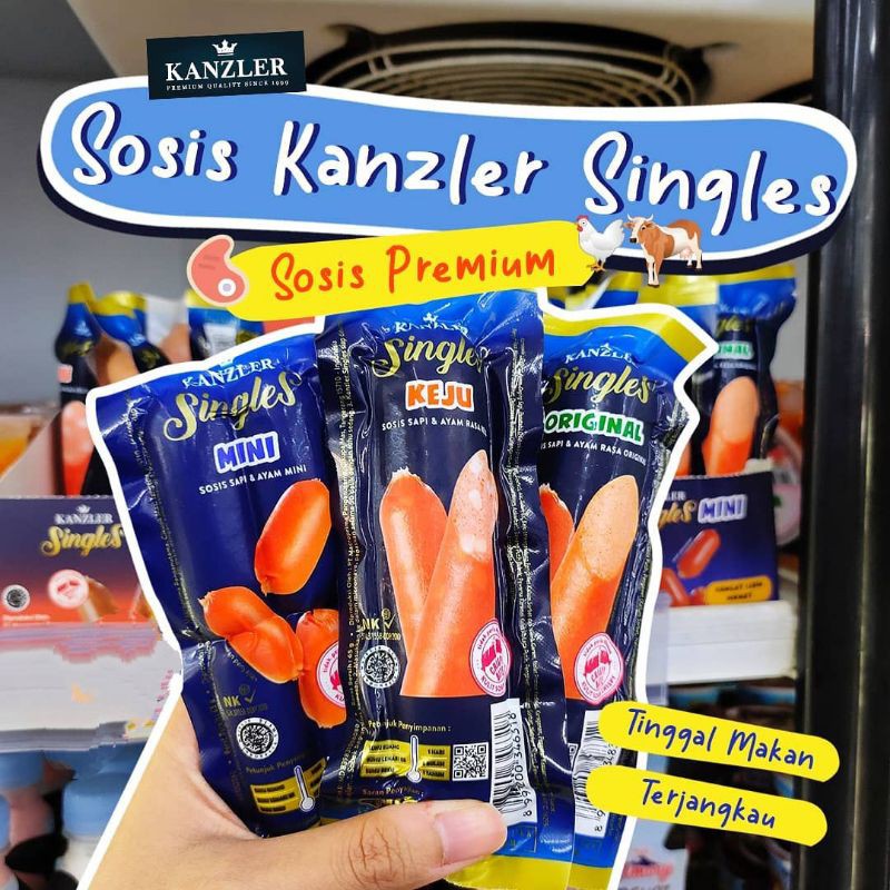 

SOSIS KANZLER SINGLES Mini Keju Original harga 1pc
