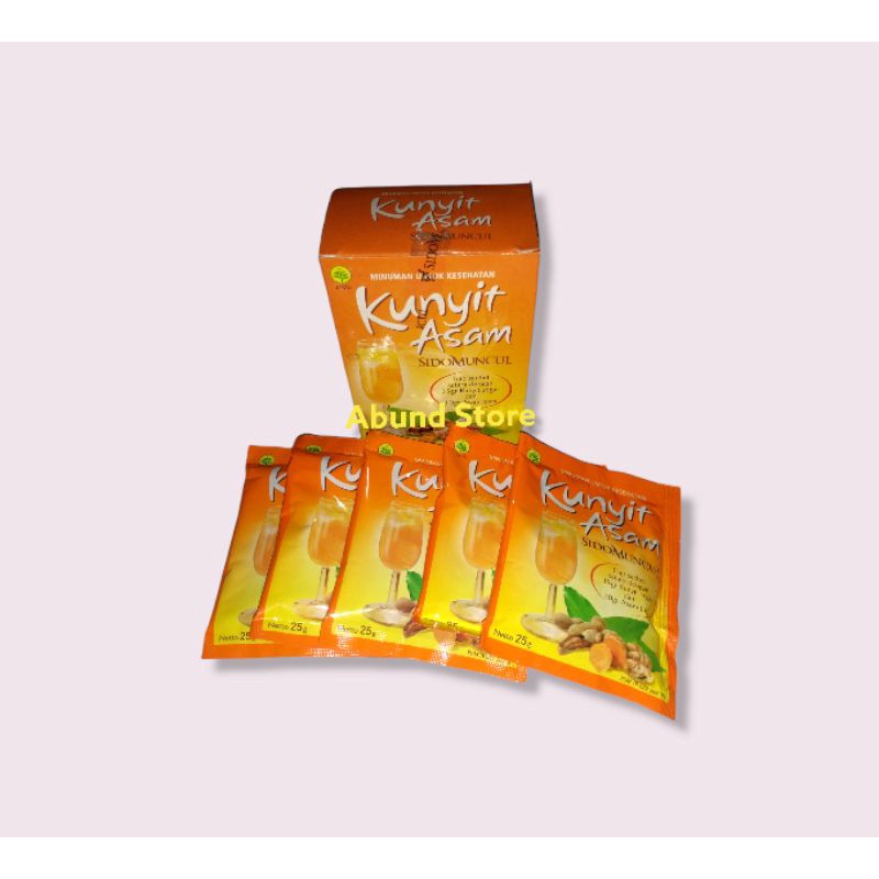 

Jamu Kunyit Asam Bubuk Harga Per Pack isi 5 Sachet Sidomuncul