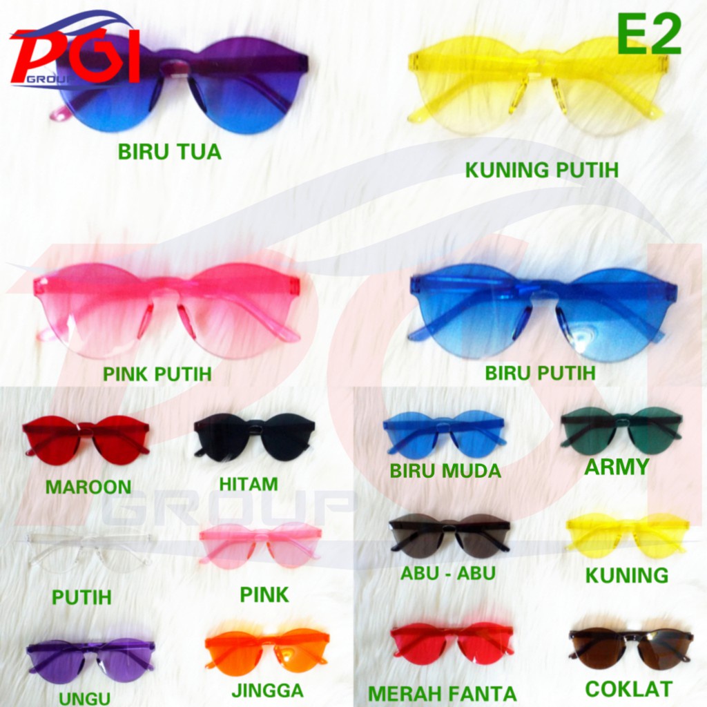 E ( E0002 ) KACAMATA KOREAN JELLY TRANSPARAN DEWASA HARGA GROSIR