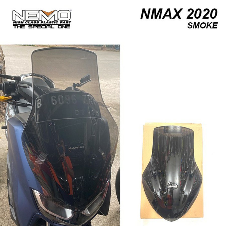 Windshield new nmax 2020 nemo visor smoke panjang tinggi