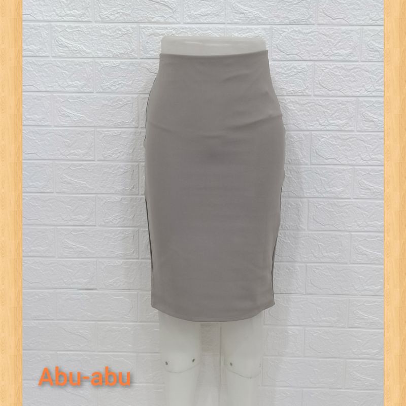 Rok Pendek Span Kerja Kantor Hitam Bahan Karet