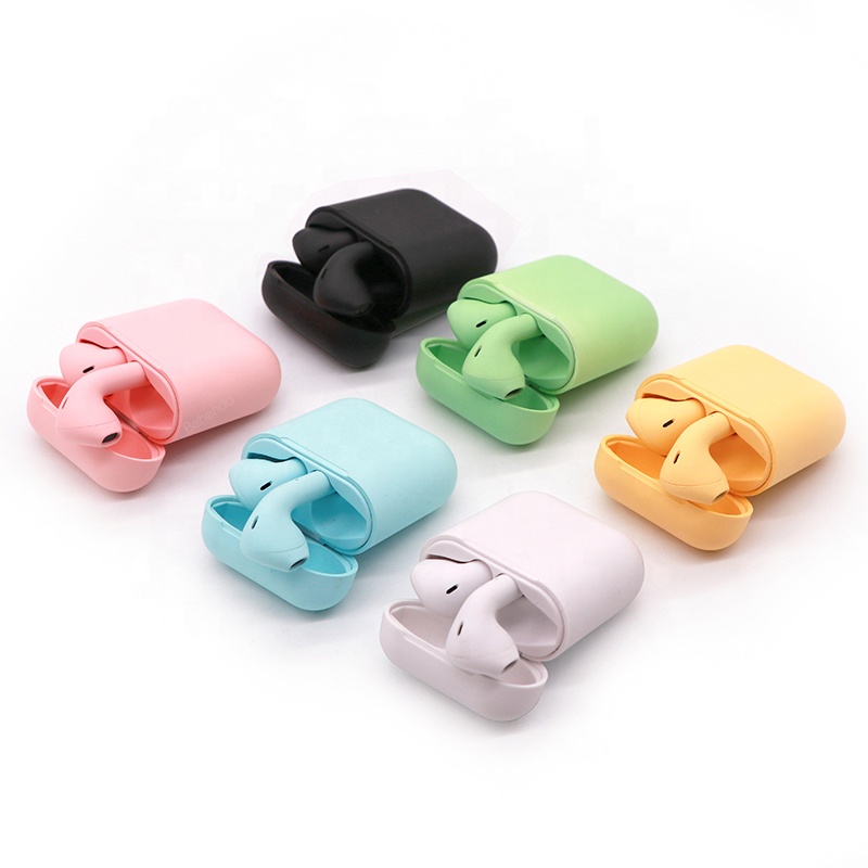 Headset Bluetooth Inpods 12 i12 TWS + Casing Airpods I12  Soft Case Cover Inpods I12 TWS Macaron Earphone Bluetooth Simple Warna for Android dan iOS / Inpods 12 Macaron Headset Bluetooth i12 TWS Warna Macaron Wireless Earphone