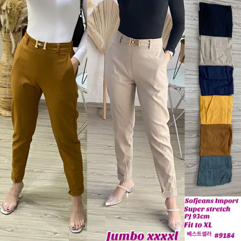 Celana Wanita Impor SoftJeans Strecth JUMBO 9184