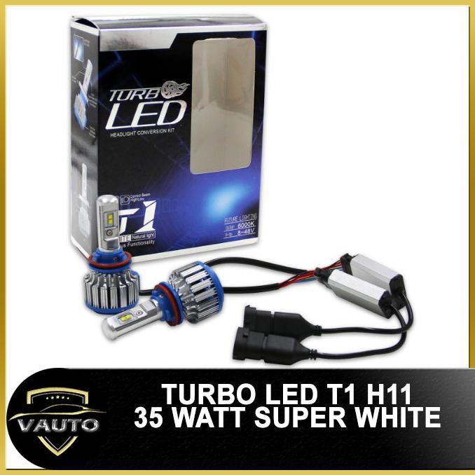Turbo LED Headlight - Bohlam Lampu LED T1 H8 / H11 35W Super White