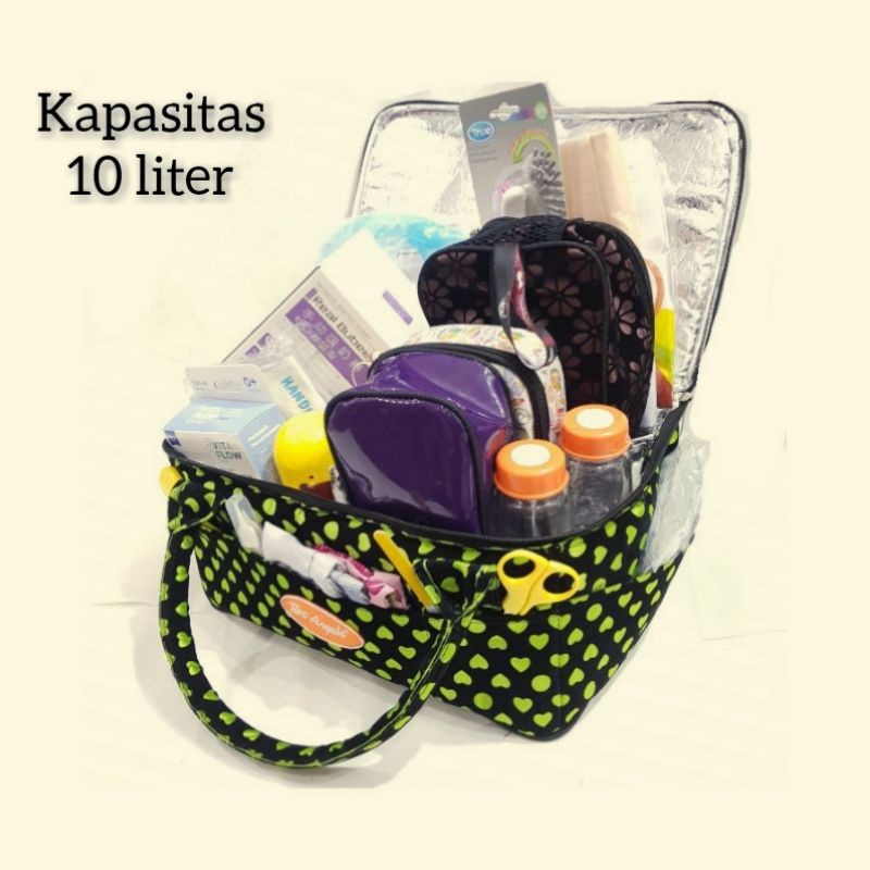 CADDY COOLER  BAG TWO ANGELS / ORGANIZER BABY BAG  UKURAN.JUMBO   bonus pouch kosmetik / TAS PERLENGKAPAN BAY / BABY ORGANIZER BAG