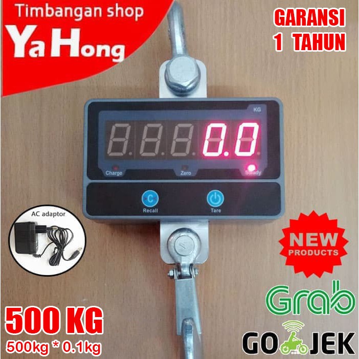 Timbangan Gantung Digital Timbangan Barang Hewan Ikan 500kg 0.1kg