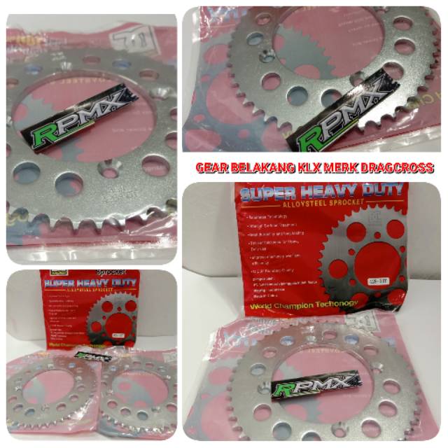 GEAR BELAKANG KLX MERK DRAGCROSS UKURAN 48 50 52 55