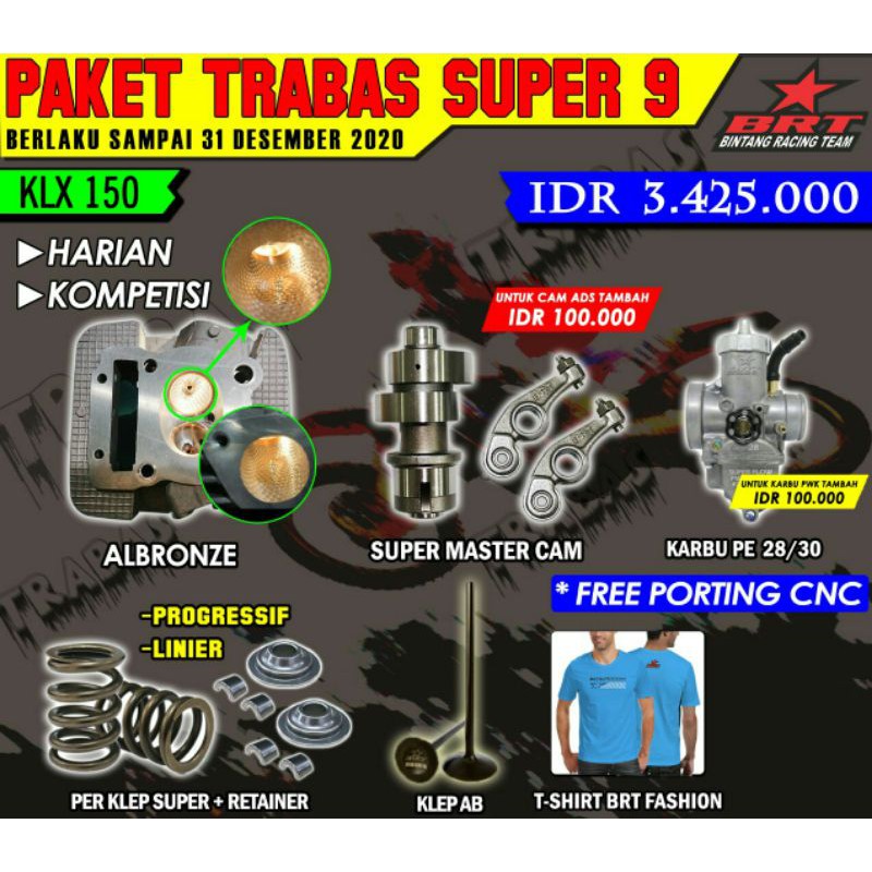 PAKET BRT KLX TRABAS SUPER 9