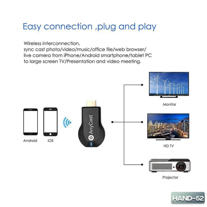 PERALATAN TV  DONGLE ANYCAST pengubung WIFI receiver smart tv nonton youtube