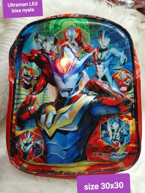 Tas ransel anak ultraman LED