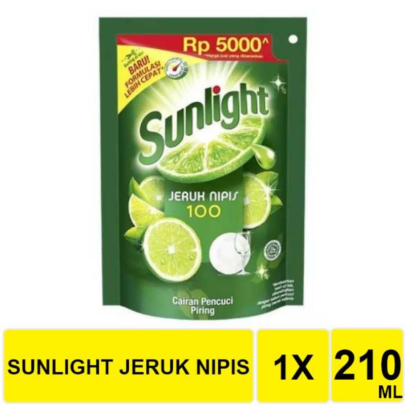 SUNLIGHT 5000 (210 ML)/SABUN CUCI PIRING SUNLIGHT/SABUN CUCI PIRING