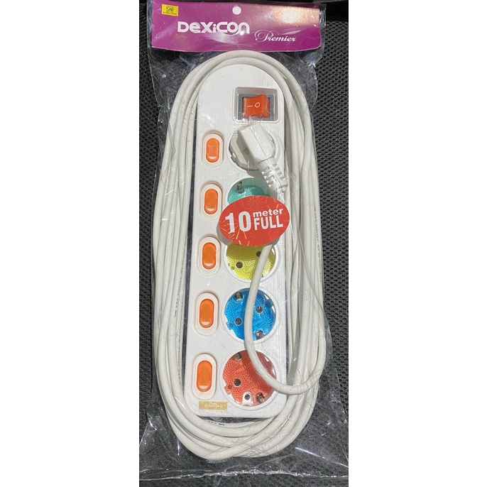 Stop kontak/multipro 5 lubang+10 meter/terminal colokan listrik