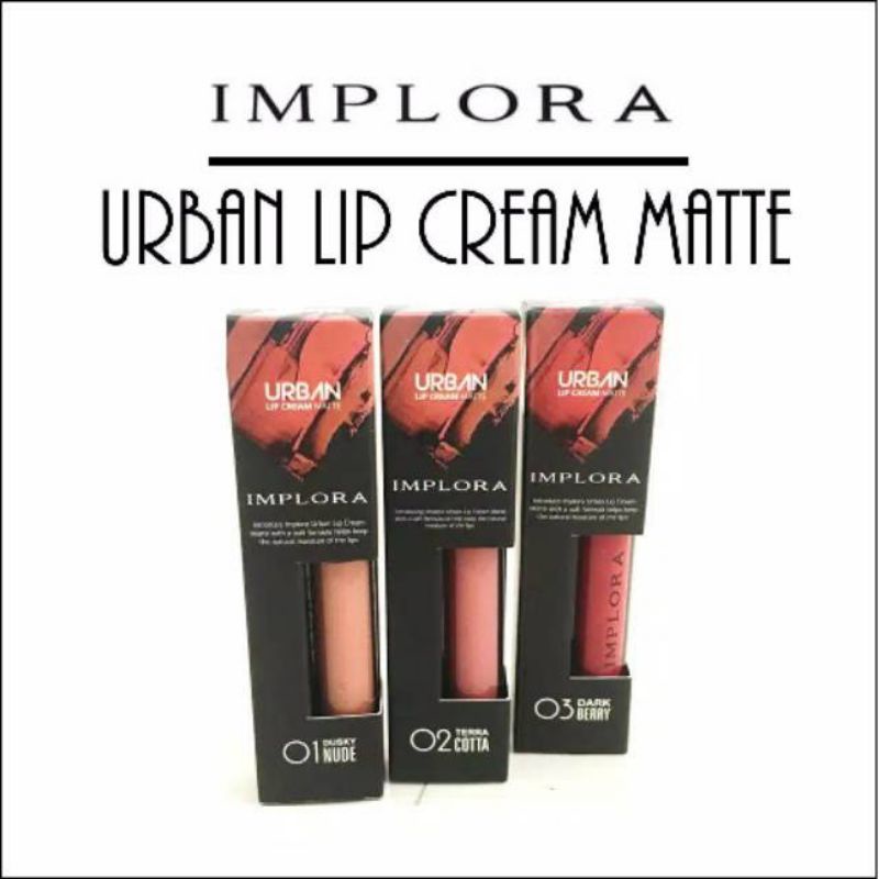 (COD) IMPLORA LIPCREAM MATTE - Implora Urban Lip cream (ready seri 1-20)