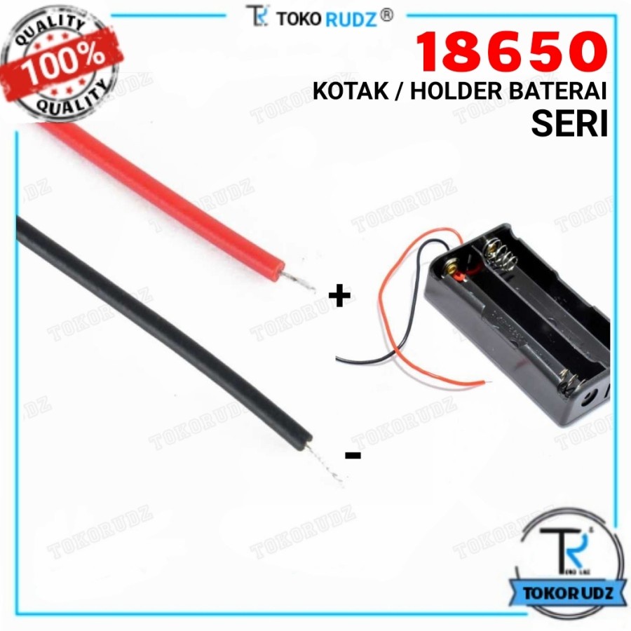 18650 Battery Holder Kotak Batre Seri Baterai 1 2 3 4 Slot Kabel Box