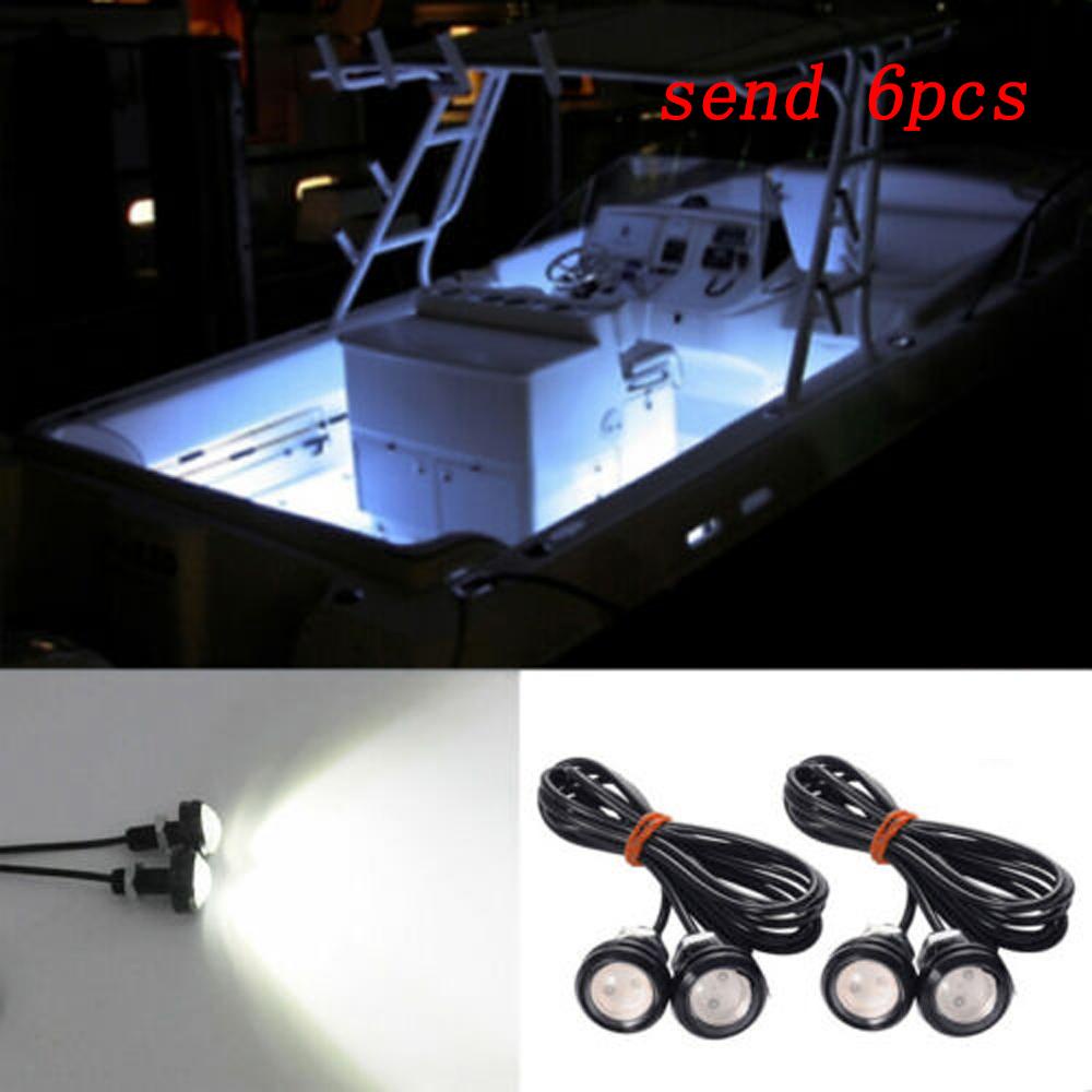 Nickolas1 Lampu Perahu LED Kecerahan Tinggi Spreader Memancing Cahaya Tahan Air Eagle Eye Light