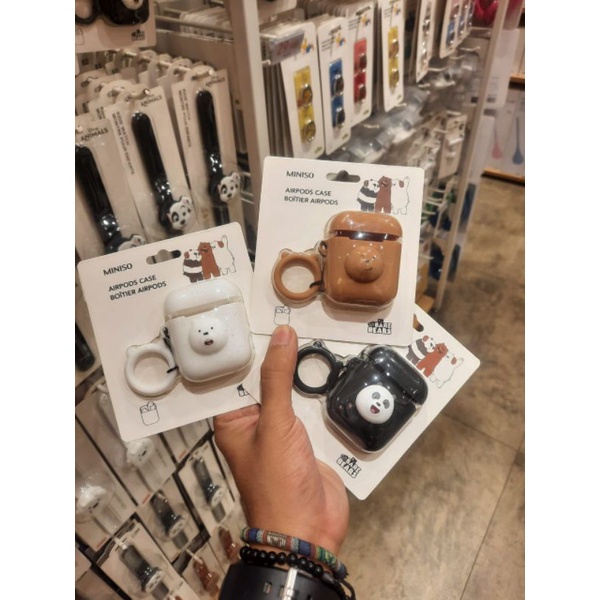 Jual miniso airpods case we bare bears Indonesia