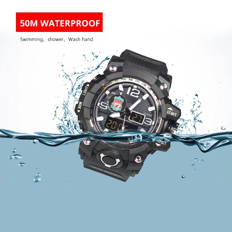 (Istimewa Bossque) Jam LIVERPOOL Double Time List Putih (Exclusive)