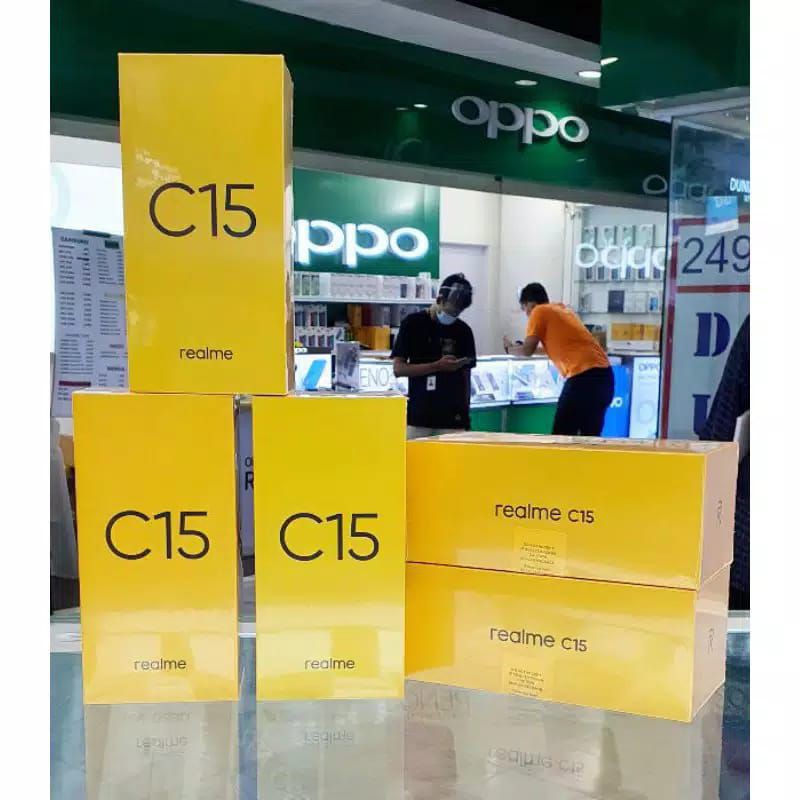 NEW BARU REALME C15 RAM 4 ROM 64 GB 4/64 ORIGINAL GARANSI RESMI 3TAHUN 3/32