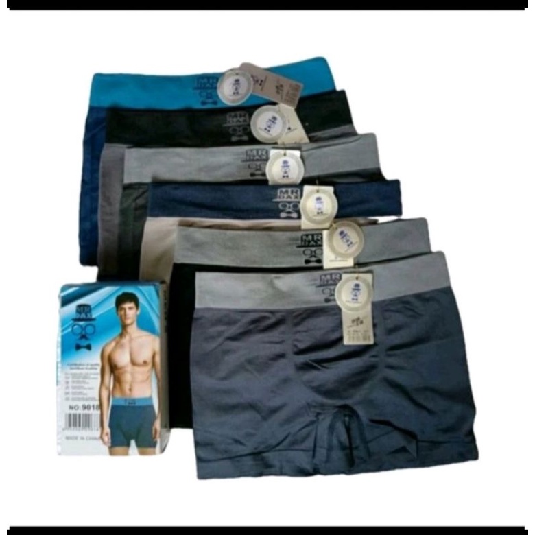 Celana dalam Seamless Boxer pria bahan Rajut