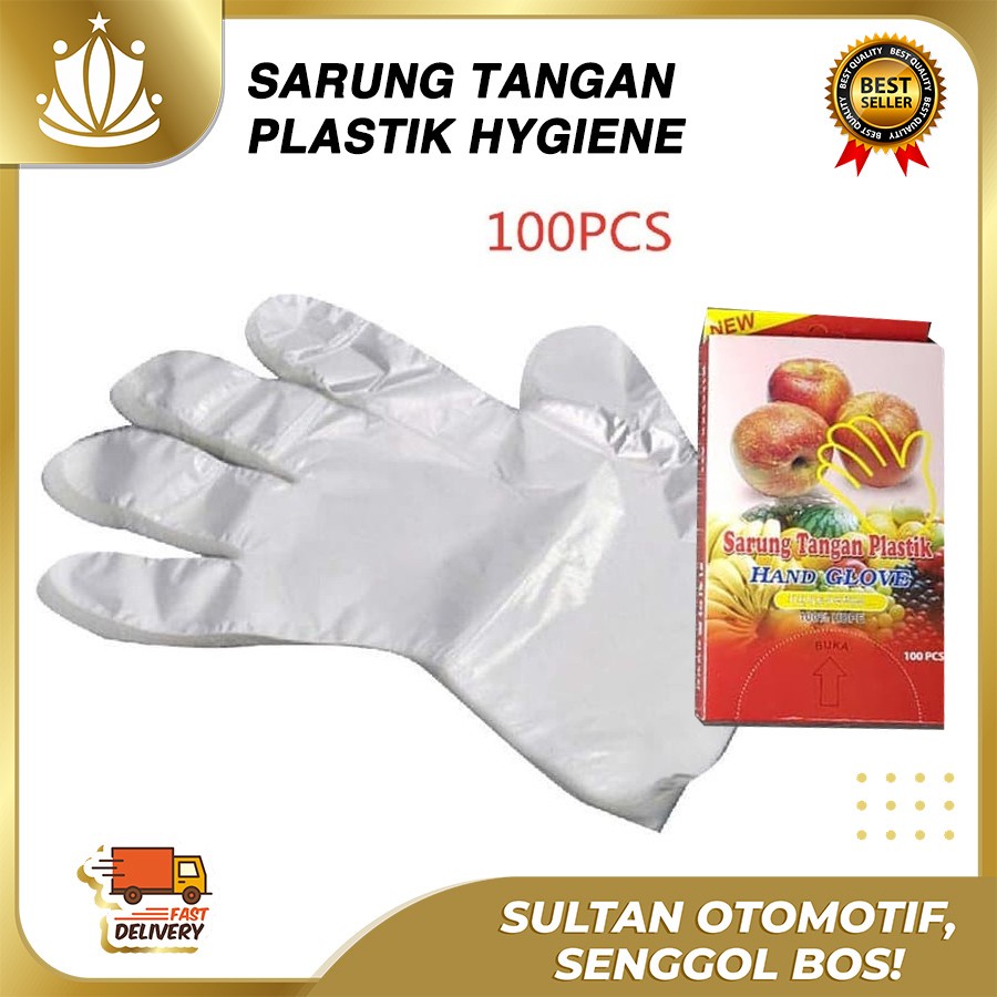 Sarung Tangan Plastik Anti Virus dan Bakteri isi 100 pcs UNIVERSAL