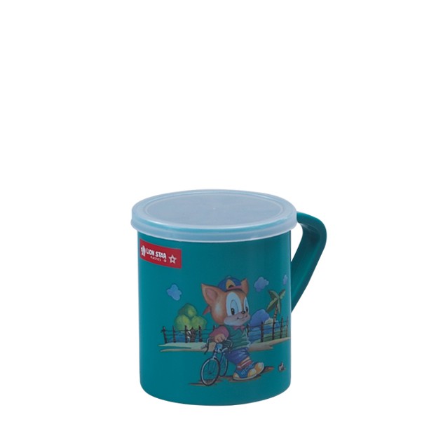 Lion Star Cangkir Mug Gelas Tempat Air Minum Plastik Dengan Tutup Popy Mug Lucu Drink Water 800 801