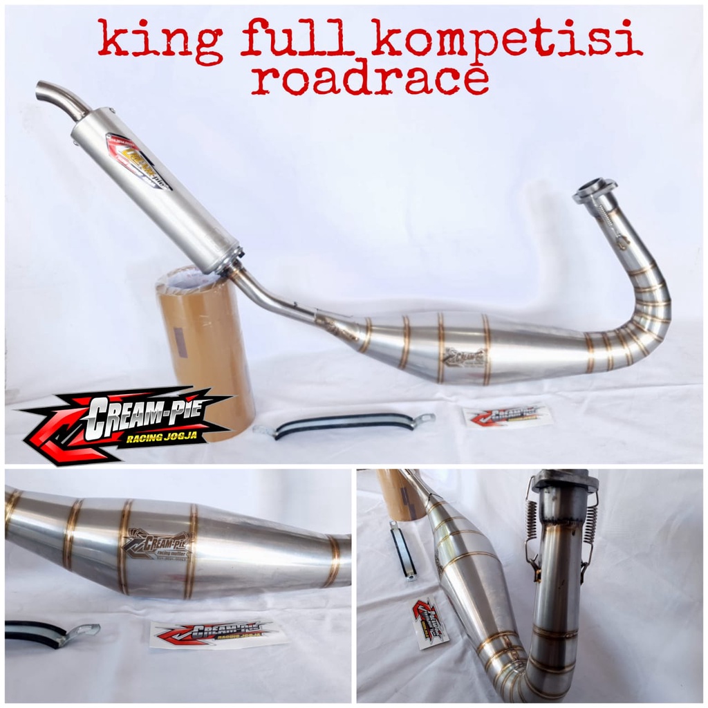 Knalpot Creampie RX King Road Race Only (full kompetisi) Stainless Asli