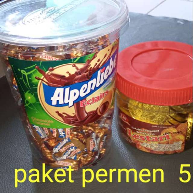 

Paket permen Alpenliebe dan koin coklat