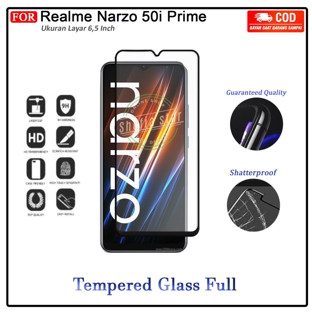 Tempered Glass AG Matte Realme Narzo 50i Prime Tg Layar Anti Glare Kaca Full Cover