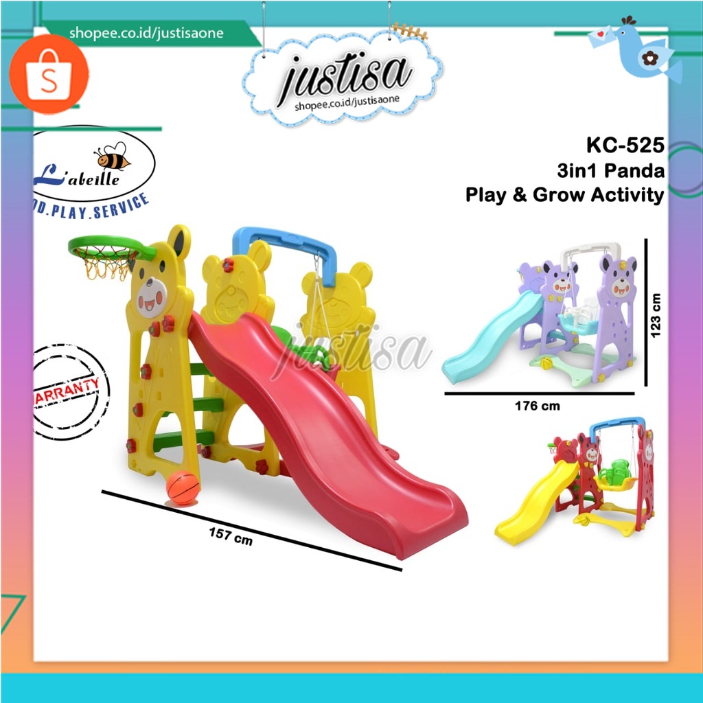 Promo  !! Mainan Perosotan Anak KC-525 3in1 Panda Play &amp; Grow