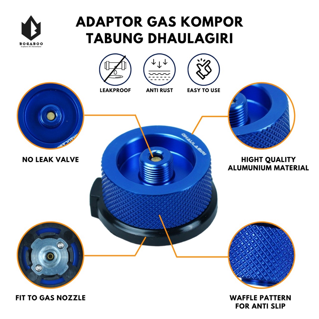 Adaptor Dhaulagiri  Penghubung Tabung gas Hicook  kompor Camping Portable /Burner Head Gas Propane Camping