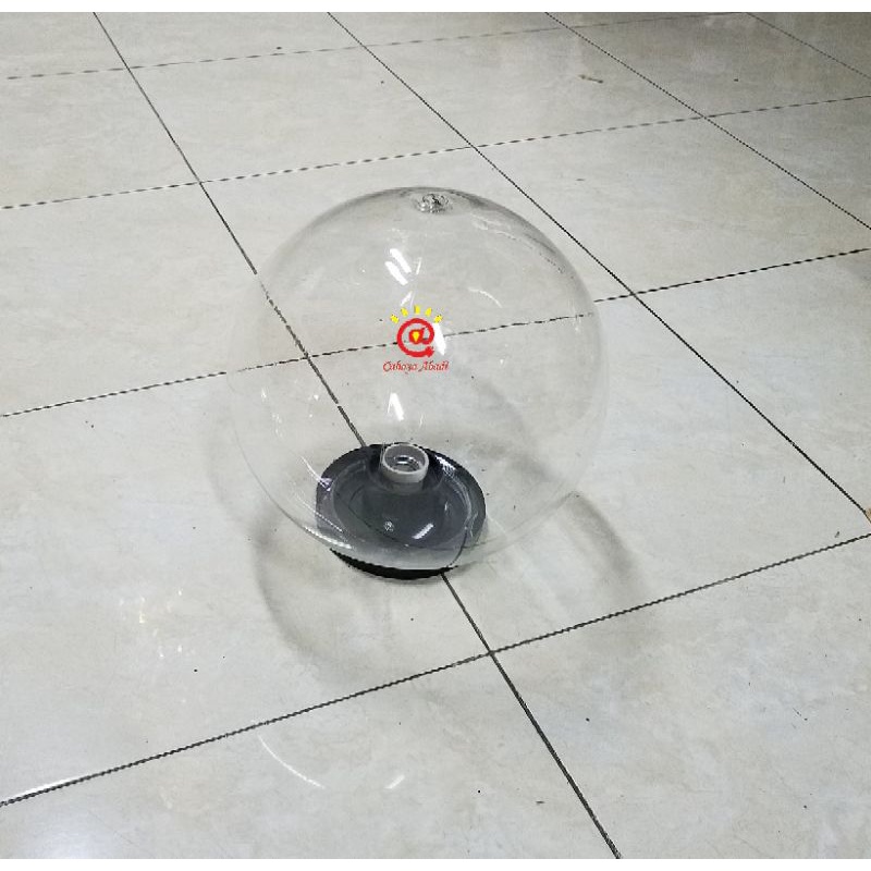 MEVAL Lampu Taman Pilar Pagar Outdoor Bulat 12 Inch 30cm Bulat Bening