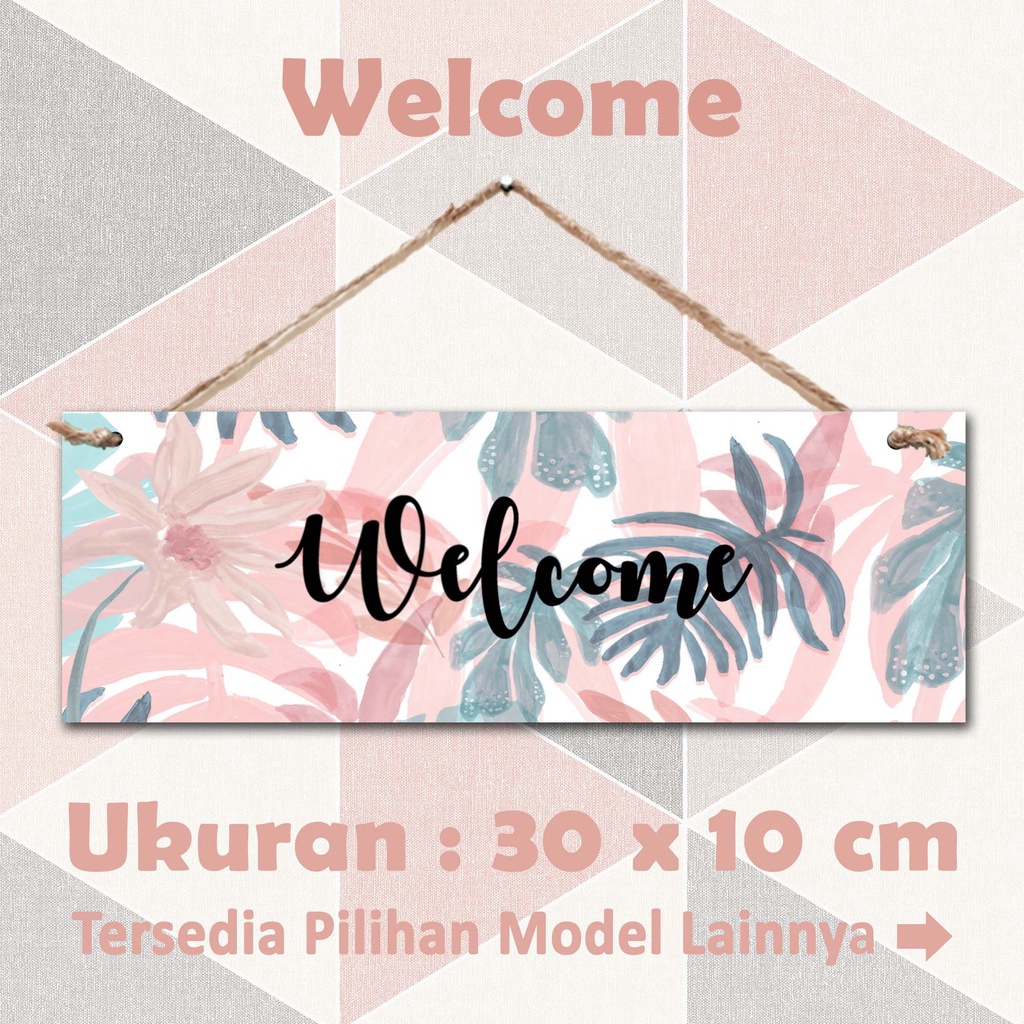 Hiasan Pajangan Dinding / Gantungan Pintu - ALOHA (Variasi Assalamualaikum / Home Sweet Home / Welcome / Kitchen / Bathroom)- Wall Sign Decor