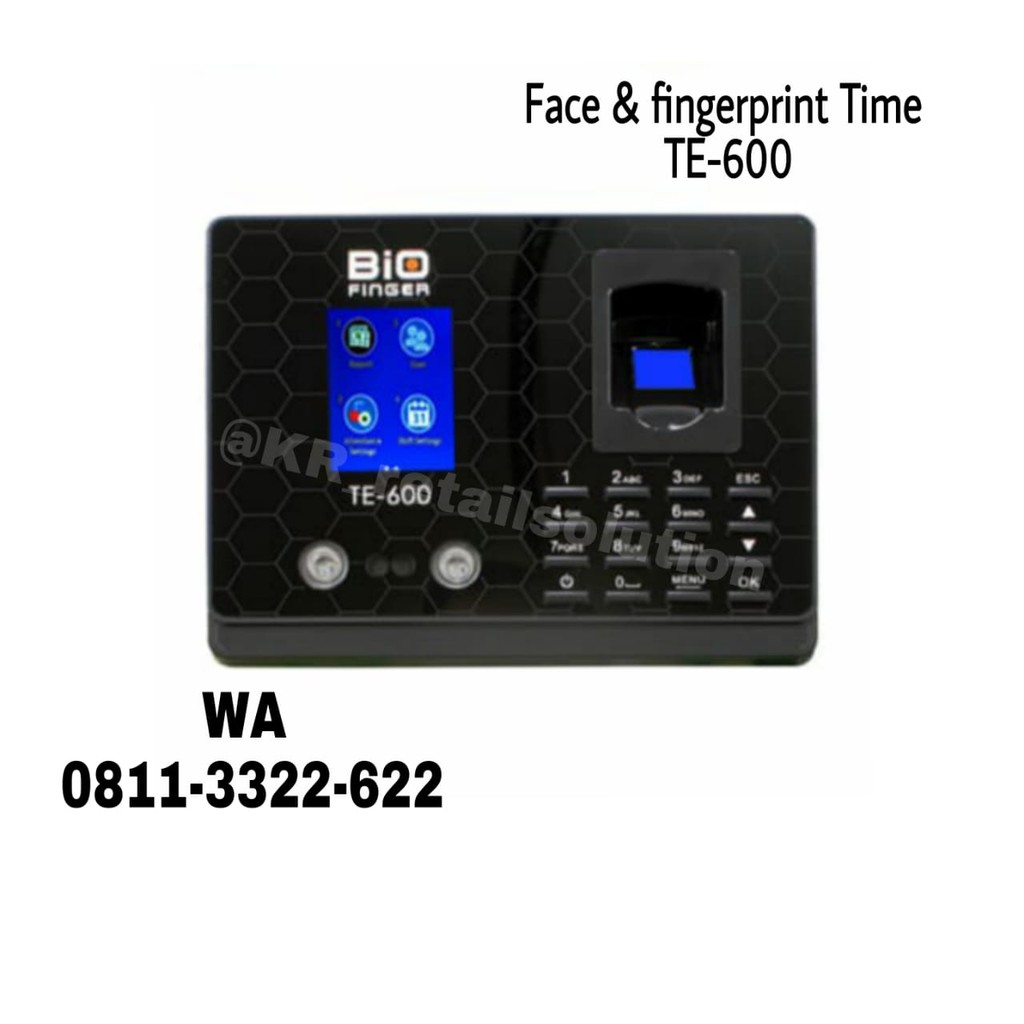 KR BioFinger TE -600 Face & Fingerprint Time Attendance