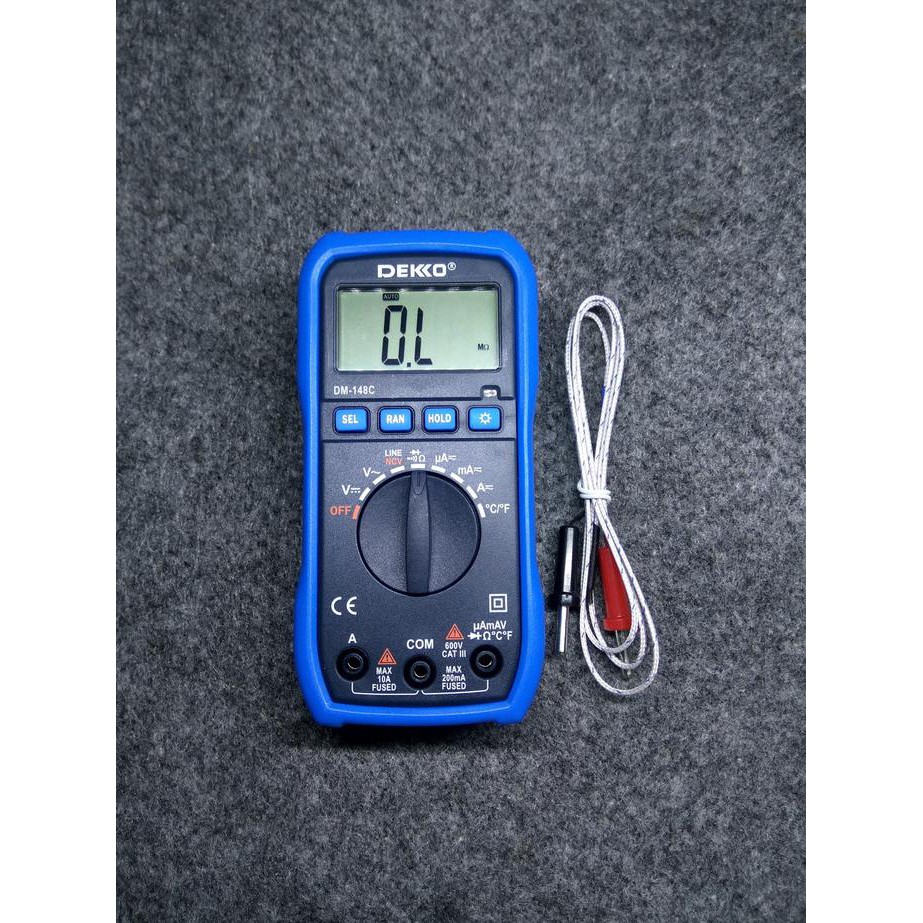 Multitester Multimeter Digital Dekko DM-148C + Temperature