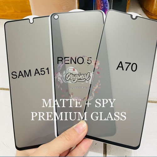 TG Tempered Glass Antigores Kaca Matte Doff Spy Privacy Samsung NOTE 10 S10 LITE OR368