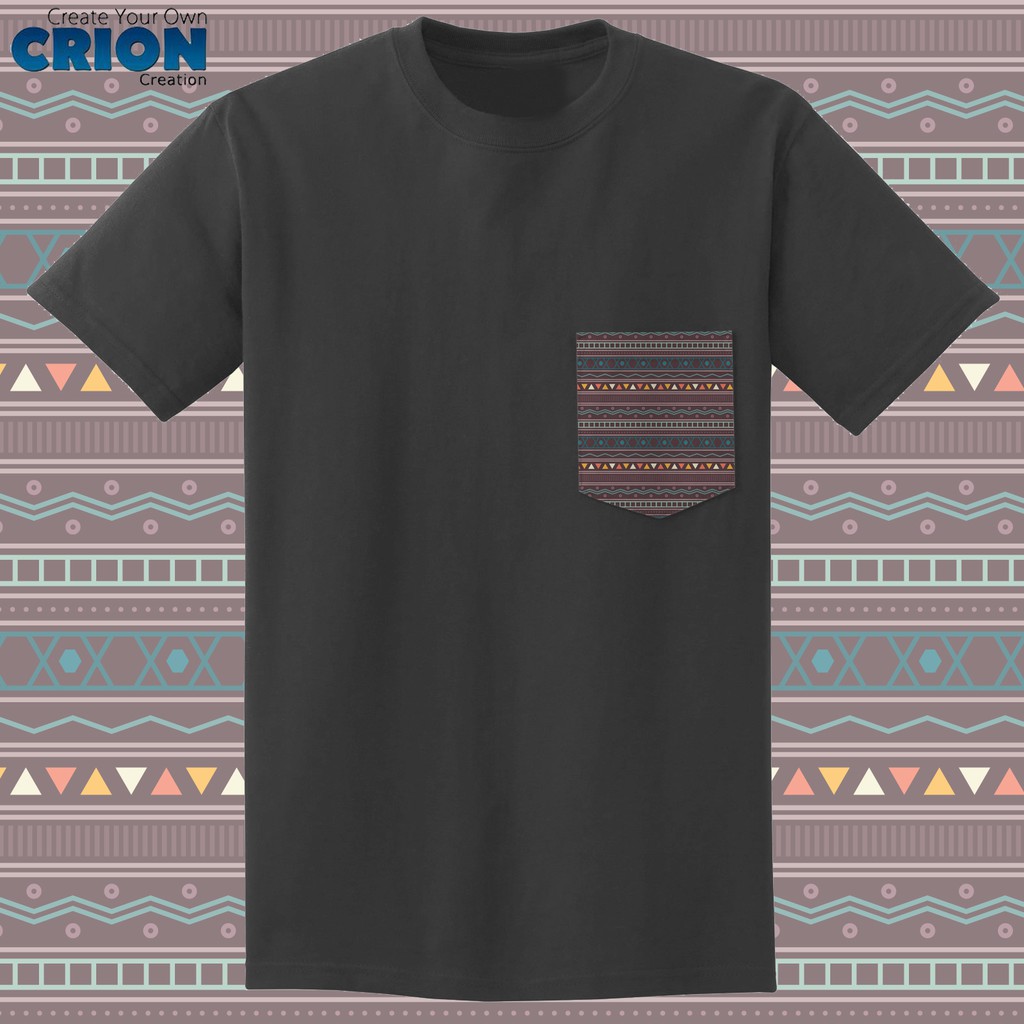 Crion Casual Tees Ethnic Series 2 with Pocket - Kaos dengan Kantong