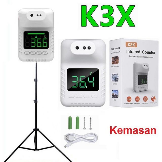 K3X Infrared Thermometer Standing Automatic Termometer FREE TRIPOD 2M