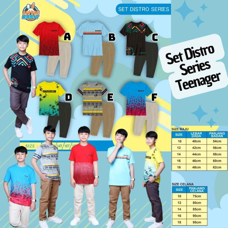 Setelan Distro Anak By Little Rabbit Usia 10 Tahun