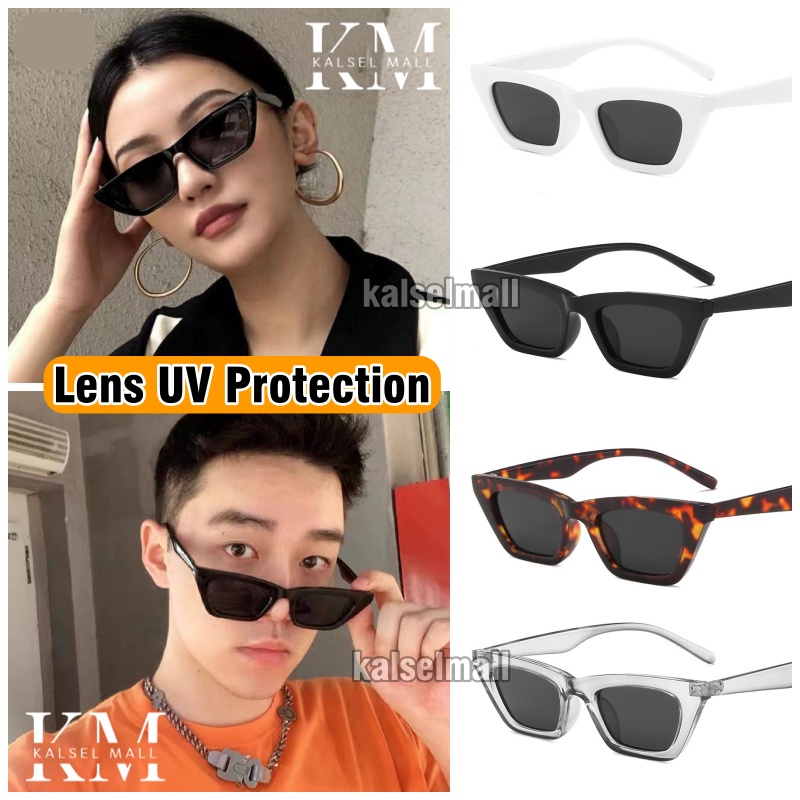 Kacamata Hitam Wanita Pria Korean Fashion Kacamata Gaya Wanita Terbaru / Kaca Mata Bnrtuk Lonjong Kotak Sunglasses Korean INS Fashion /Kacamata Cewek Cowok Sunglasses Korean INS Fashion Kacamata Hitam Korea Persegi Panjang Retro Vintage Fashion Show KCH19