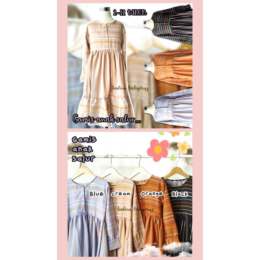 (Cuci gudang) GAMIS ANAK PEREMPUAN TERBARU / GAMIS SHAKILA PREMIUM 2-12 tahun / GAMIS MUSLIM ANAK