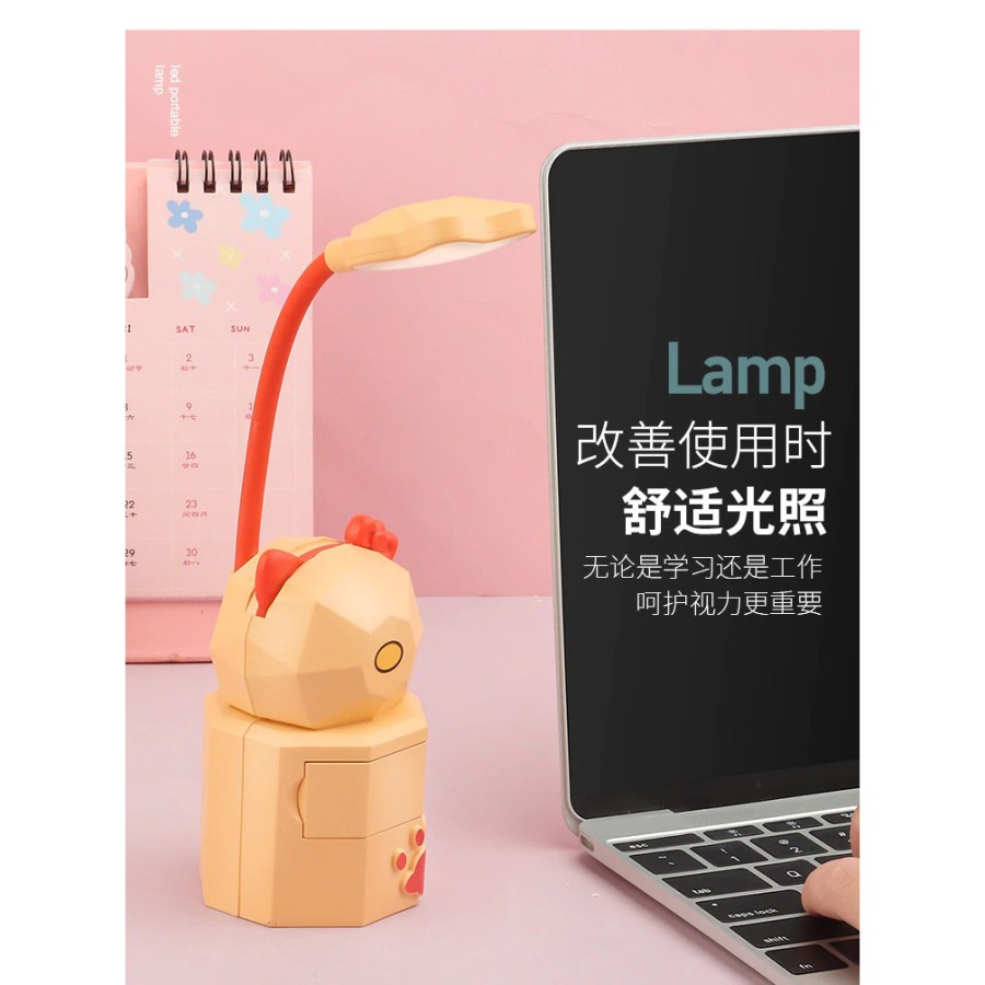 Lampu Meja Belajar USB Desk Lamp Desain Unik - YC5806 - Yellow