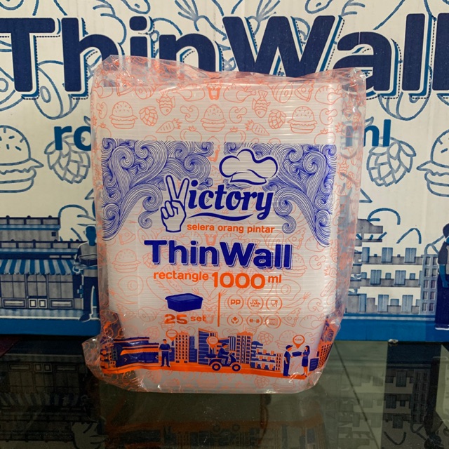 ThinWall Victory 1000ml Tepak Plastik Kualitas Terbaik, Harga Terbaik