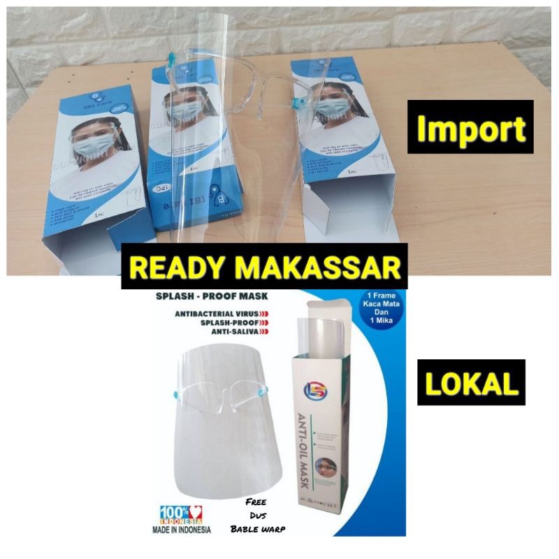 Face Shield Kacamata Nagita Packing Box Lokal Import