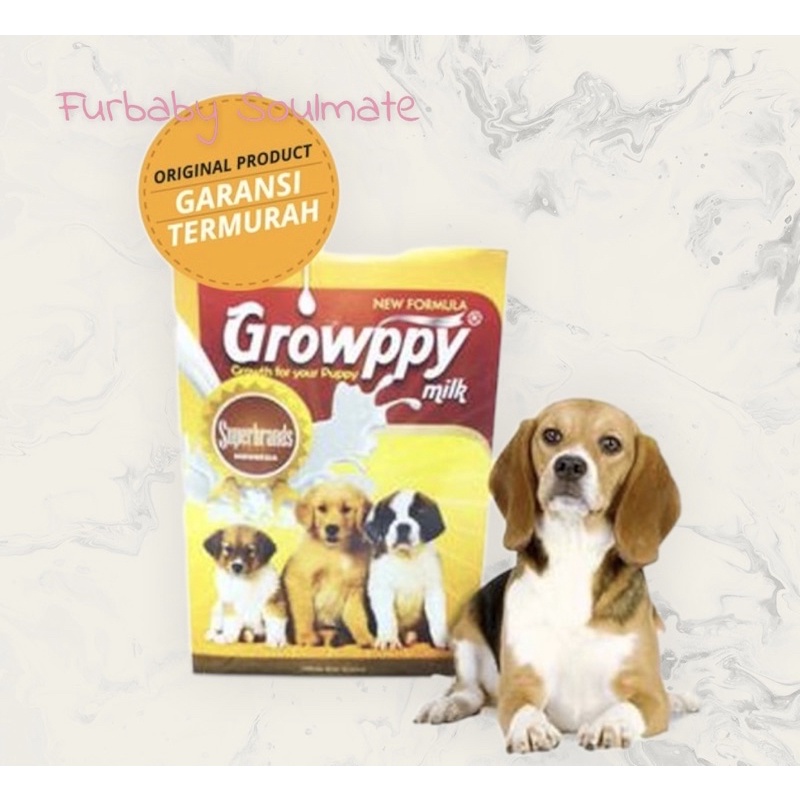 Growppy Susu Anjing 30gr Susu Bubuk Untuk Anak Anjing