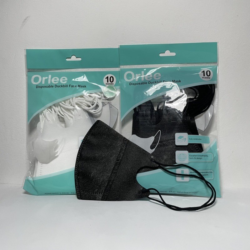 MASKER 3 ply DUCKBILL 3D HEADLOOP ORLEE / MASKER DUCKBILL HIJAB ORIGINAL ORLEE 3 PLY MEDIS