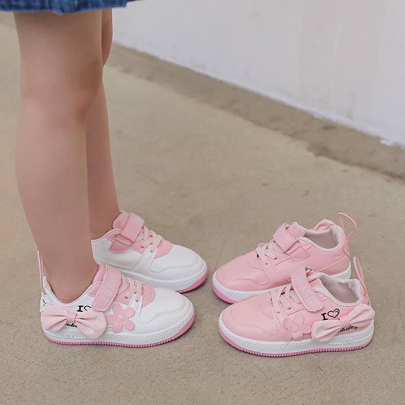 Sepatu Anak Perempuan ASTER MOTIF PINKY LOVE 039 Shoes - Sepatu Sport Anak Casual Import