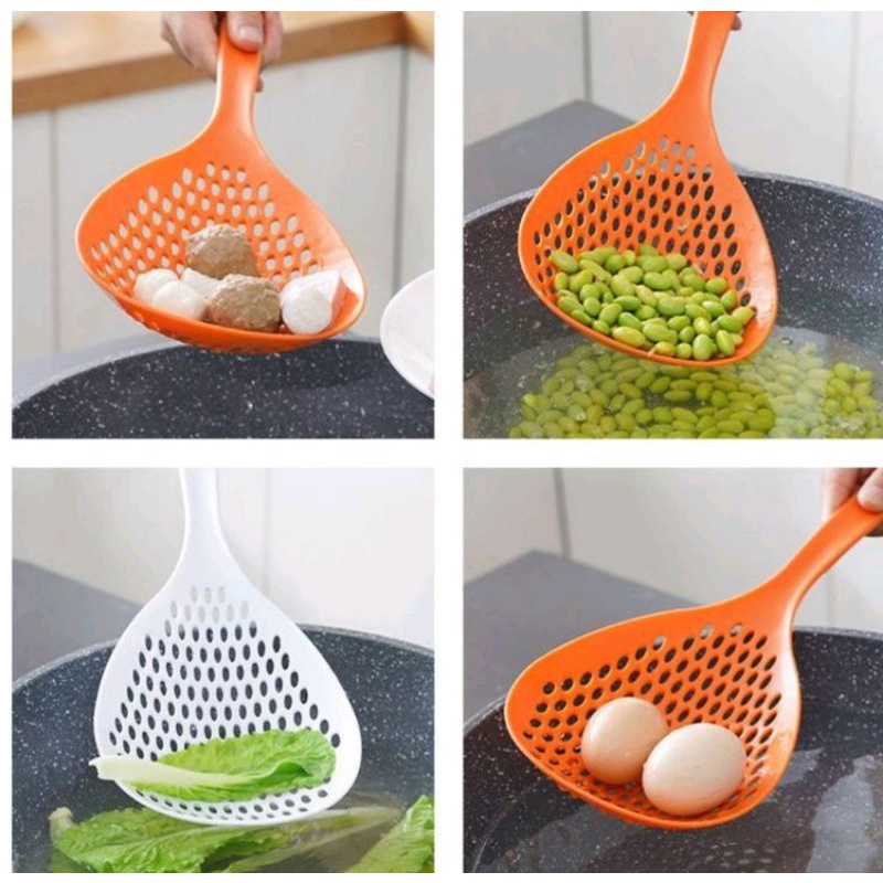 Sendok Saringan Mie Dan Sayuran Multifungsi Serbaguna Sendok Saring Masakan Serbaguna Sendok Tirisan
