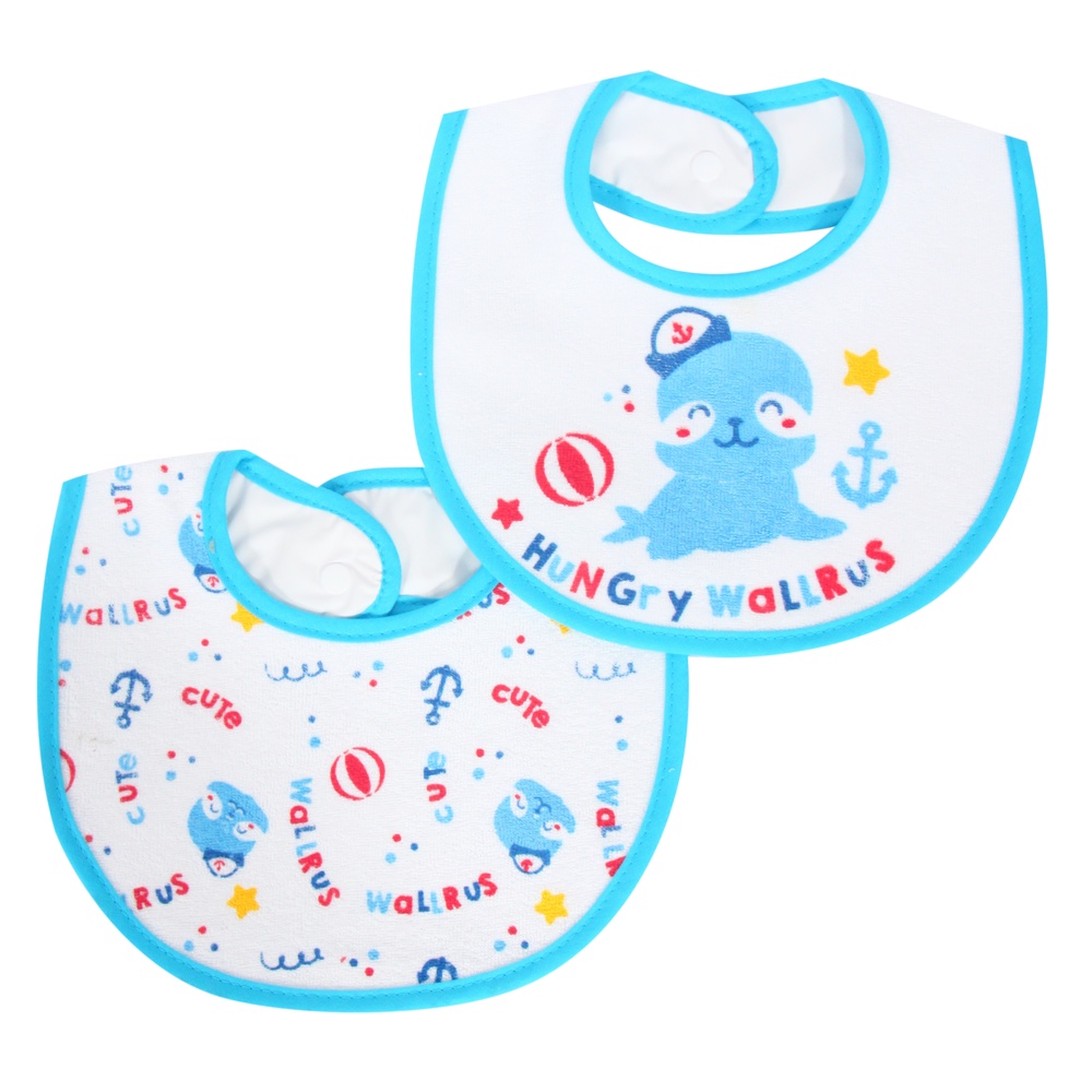 Kiddy Baby Slabber / Bib Bayi / Celemek Bayi Untuk Makan Bahan Kain Menyerap Air/ 37073